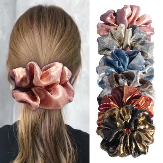 Women Hair Band Adjustable Elastic Hair Tie Pleated Design Large Size Hair Rope Bun Ponytail Holder Hair Accessory