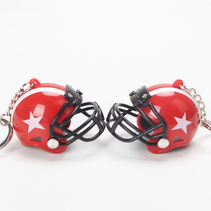 Rugby Helmet Keychain: Mini American Football Pendant Ornament In Stock