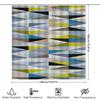 Modern Geometric Shower Curtain Waterproof Fabric Bathroom Decor For Home Decoration Blue Yellow White Black Gray Medium Size