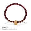 Red Garnet Luxury Gourd Pendant Bracelet for New Year Blessings and Wealth