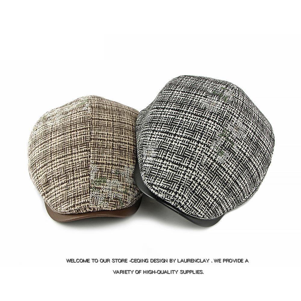 Autumn Winter Beret British Retro Progressive Cap Men Peaked Cap