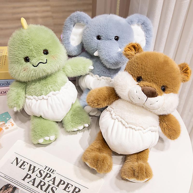 Cute Dinosaur Elephant Doll Plush Toy Soft Otter Doll Children'S Companion Soothing Ragdoll Doll