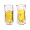 Gebetang Auspicious Crane Double-Layer Glass Tea Cup Pair
