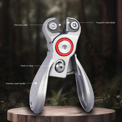Multipurpose Stainless Steel Fishing Line Cutter Line Nippers Retractable Clip Design Secure Sliding Lock For Anglers