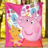 1pc Peppa Pig2 Theme Blanket - Digital Print, Polyester, Cozy for All Seasons, Perfect for Outdoor, Camping, and Travel
