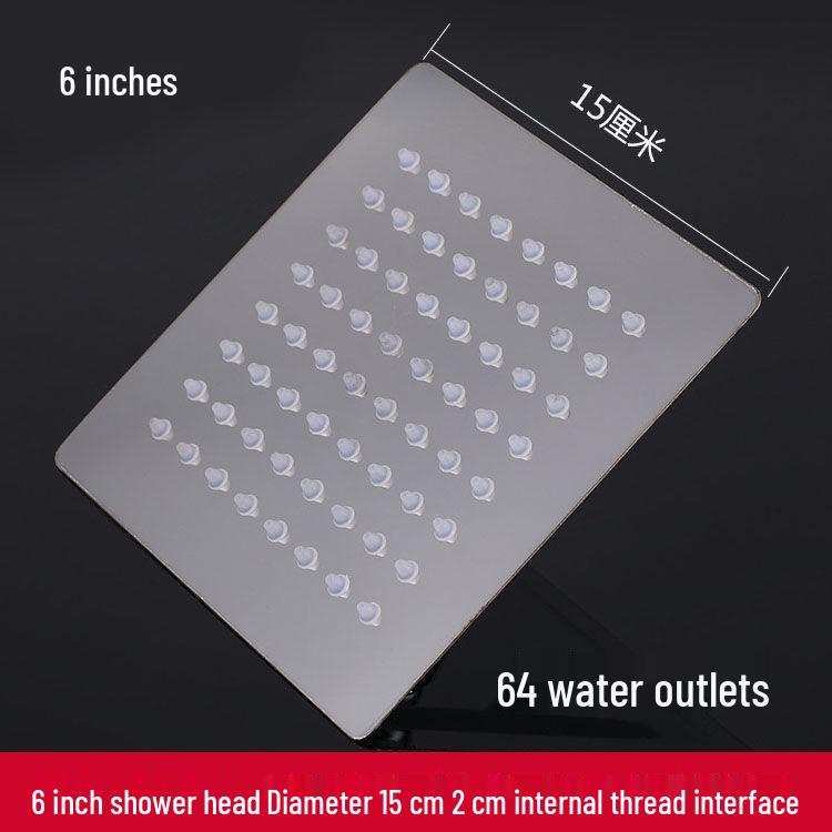 Hotel Bathroom Stainless Steel Rain Shower Head with Water Heater Nozzle