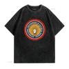 Vintage Retro Electrical Workers Union Badge Print Casual T Shirt vintage Washed designer clothes fashion Stretched Versatile