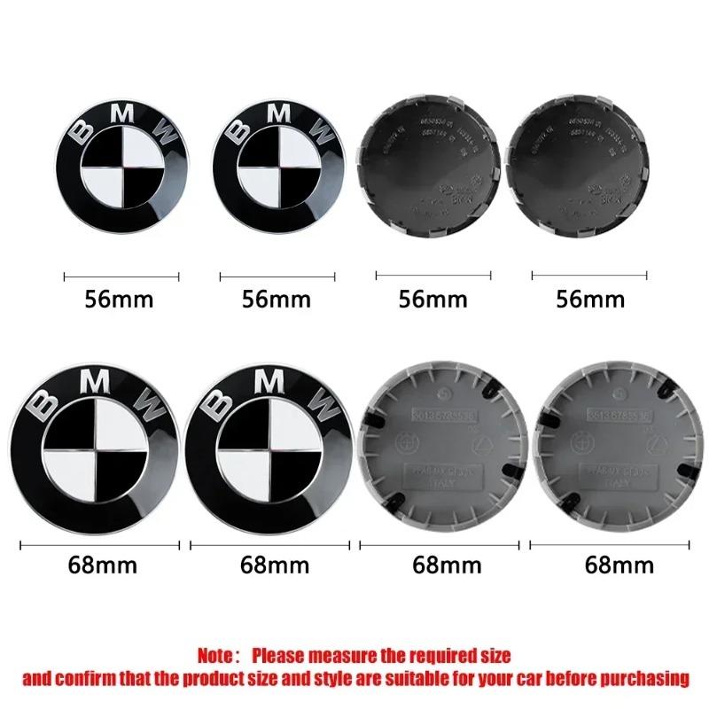 4Pc 56mm 68mm BMW Emblem For BMW Wheel Hub Caps For BMW 3 Series 5 Series E60 E90 F10 F30 E46 E39 X5 E53 E70 E38 Z4