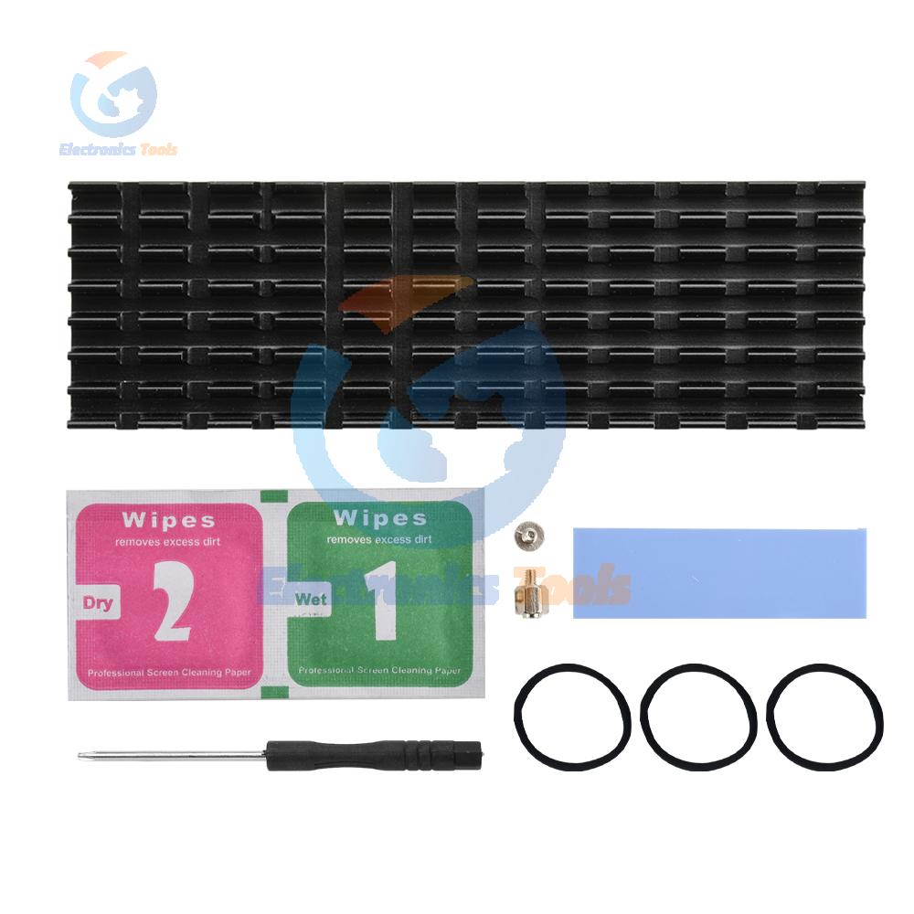 M.2 SSD NVMe Heat Sink M2 2280 Solid State Hard Disk Aluminum Heatsink Gasket with Silicone Thermal Pad 3/6MM Can Use PS5