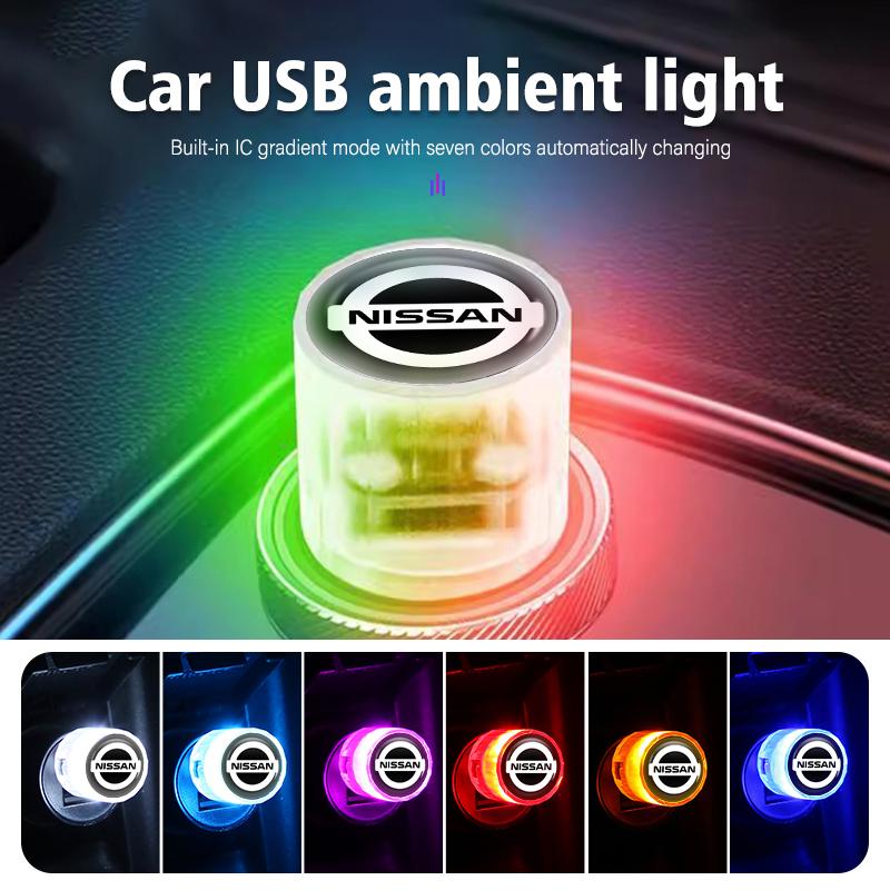 For Nissan Car Accessories USB LED Light Auto Interior Atmosphere Light Patrol Y62 Y61 Versa Altima X-trail Sunny Qashqai AGKLN1