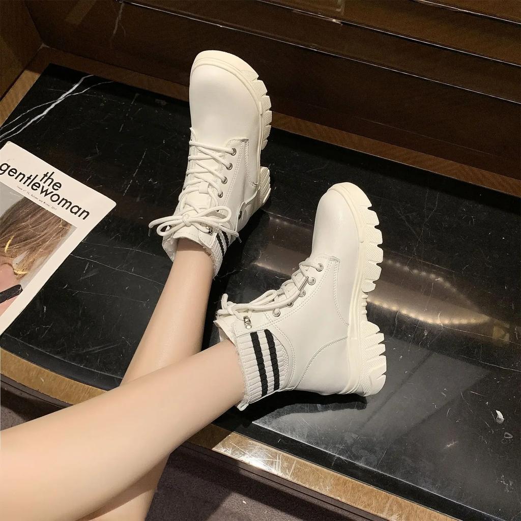 Fashion Snow Cotton Boots Women's 2025 New Casual Versatile Autumn and Winter Cotton Shoes Velvet Warm Thickened Short Boots