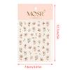 5D Relief Nail Stickers Tulip Fine Rabbit Decals Flowers Nail Art Charm Cute Cartoon Sliders Bronzing Diy Manicure Decoration