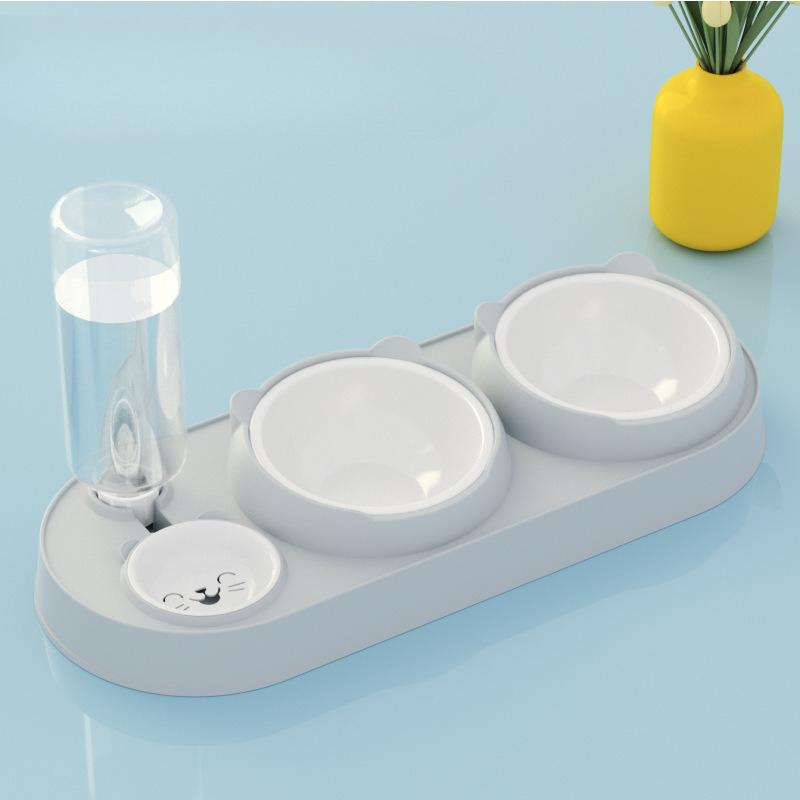 

Cat Dog Bowl Set Food Water Ceramic Plastic Pet Bowls For Cats And Dogs With Stand KTY