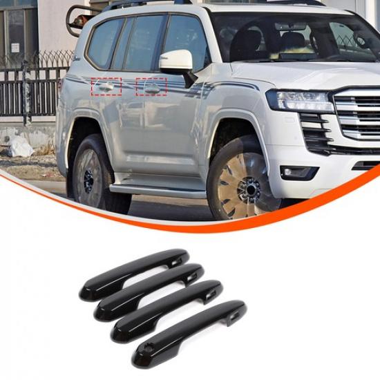 Gloss Black Exterior Outside Door Handle Cover For Toyota Land Cruiser LC300 23+