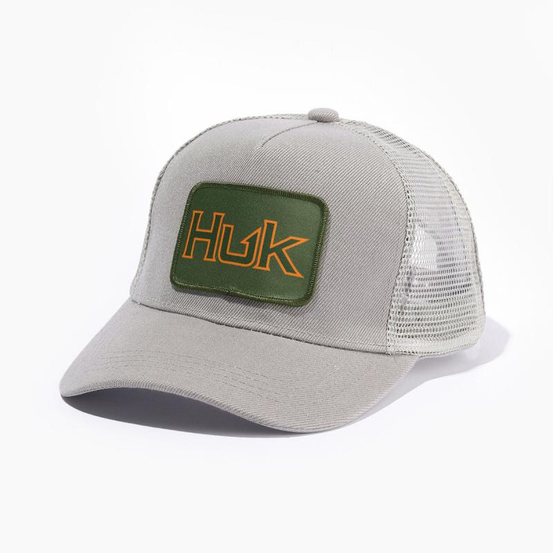 Trendy Brand Patch Embroidered LettersHUKFashionable Simple Mesh Baseball Cap for Men and Women Outdoor Sports Sun Hat
