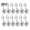 Strong Shower Curtain Installation Decorative Resistant High-quality Rustproof Corrosion Hooks 12Pcs Rings Simple Metal Durable