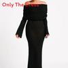 Summer French Beach Dress With Long Sleeves And Off Shoulder Style For Casual Women