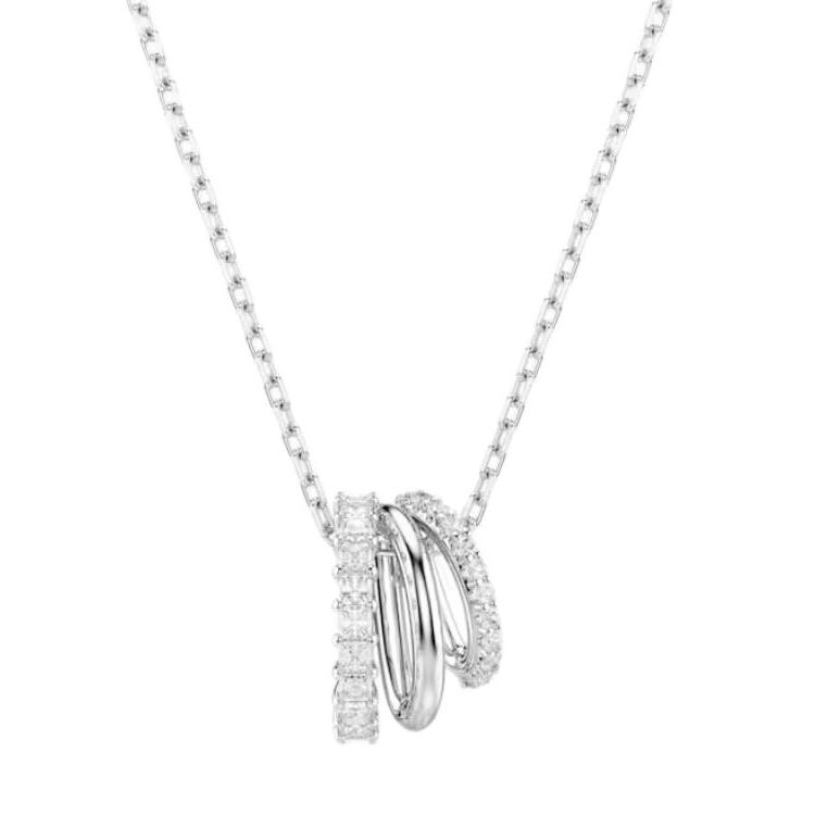 Swarovski Hyperbola Round Cut Necklace Unisex necklace White 5737064 Box (Random Color)