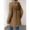 Autumn and Winter Women's Hooded and Velvet Jacket, Double-sided Velvet Cardigan, Long Sleeved Casual Warm Jacket