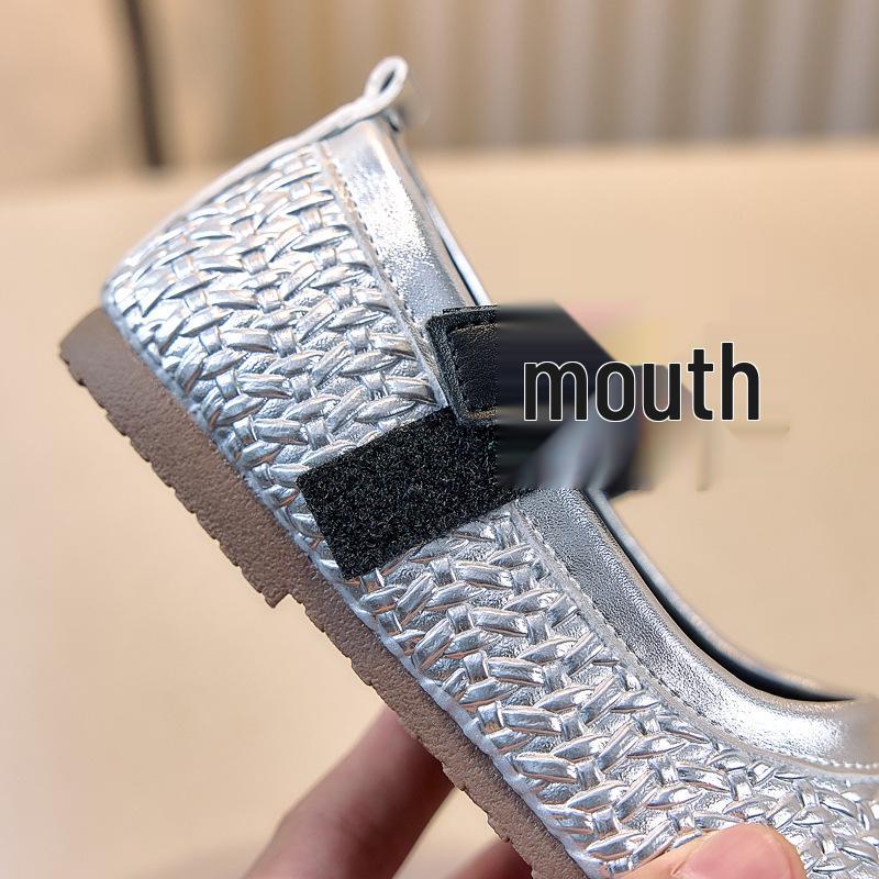 Girls' Versatile Woven Driving Shoes - Autumn 2025 Collection, Solid Color, Ages 3-12