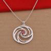 European & American Fashion 925 Silver Plated Necklace with Diamonds