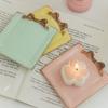Elegant Bowknot Decor Candle Holder Tray Beautiful Bright-colored Resin Candle Base Tray Household Supplies