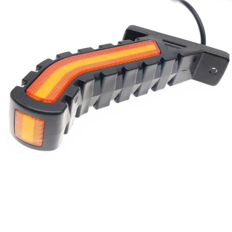 2 Pack Side Marker Light Signal Light Truck Turn Trailer LED Neon Light Bar 24V Truck Position Light Waterproof Triple Side Light Amber Red White