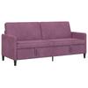 Purple Storage Sofa 192 X 78 X 87 Cm Polyester