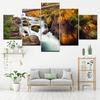 Canvas Painting beautiful amazing waterfall in forest landscape Wall Art Painting Modular Wallpapers Poster Print Home Decor