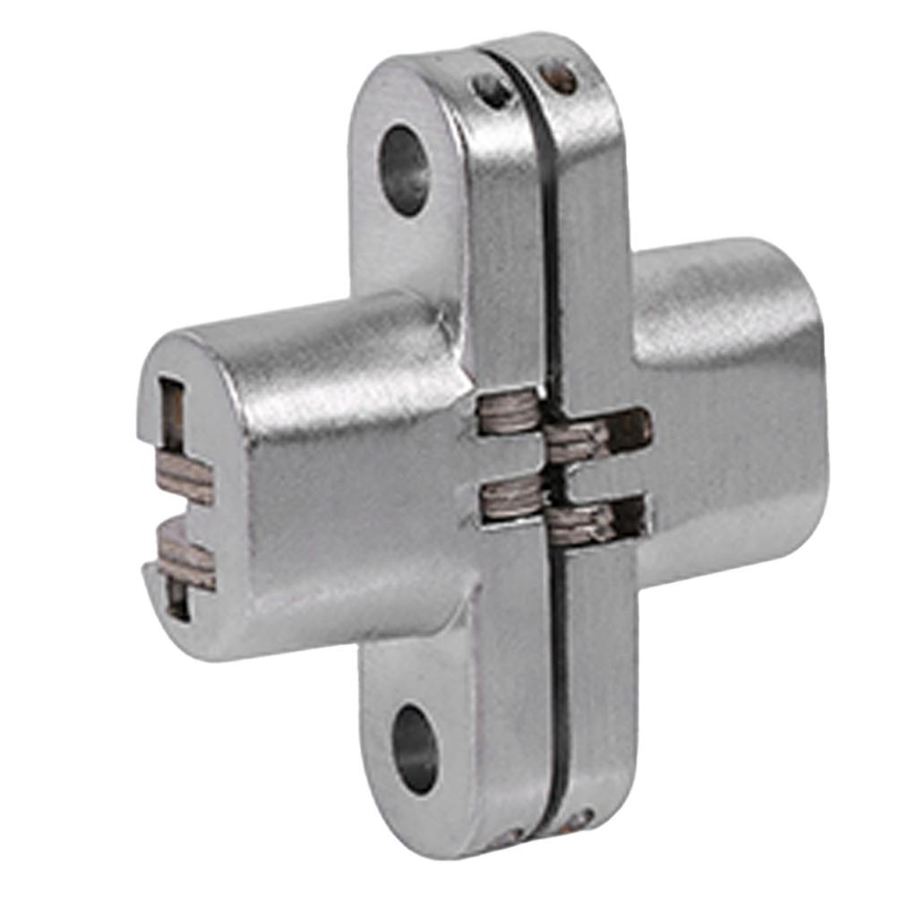 180 Degree Zinc Alloy Invisible Folding Door Cross Hidden Hinges 43.7mm 60.4mm  68.8mm 94mm