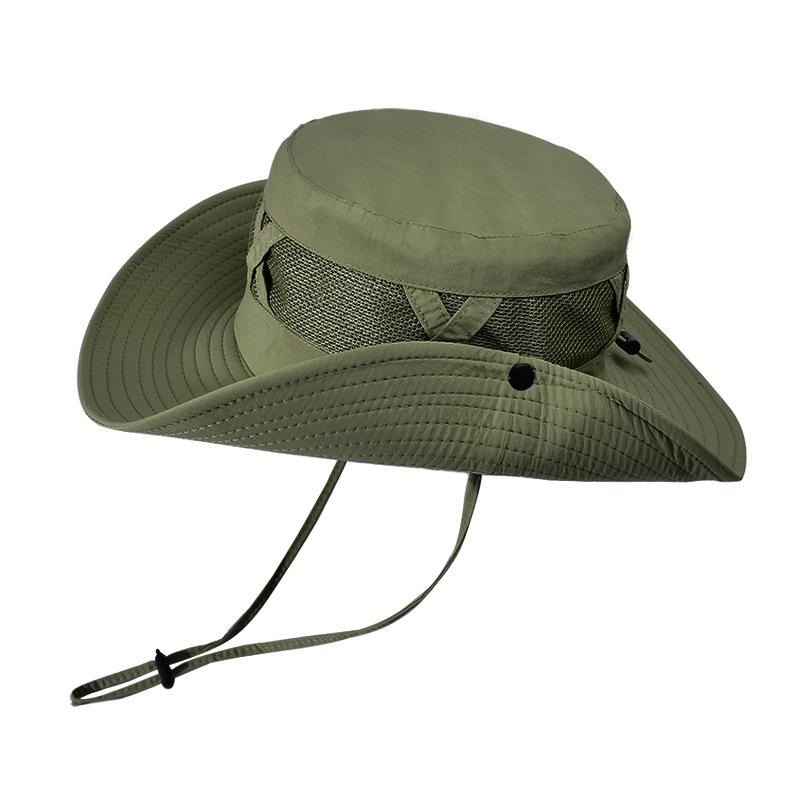 Men's Summer Spring and Autumn Sunscreen Hat Outdoor Mountaineering Fishing Hat Large Eaves Breathable Sunshade