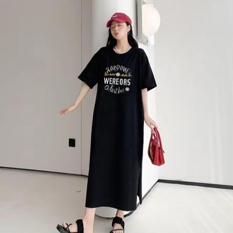 Shop   Women S overSized Big engliSh Print Slit dreSS wdmS Wdr tS14501598