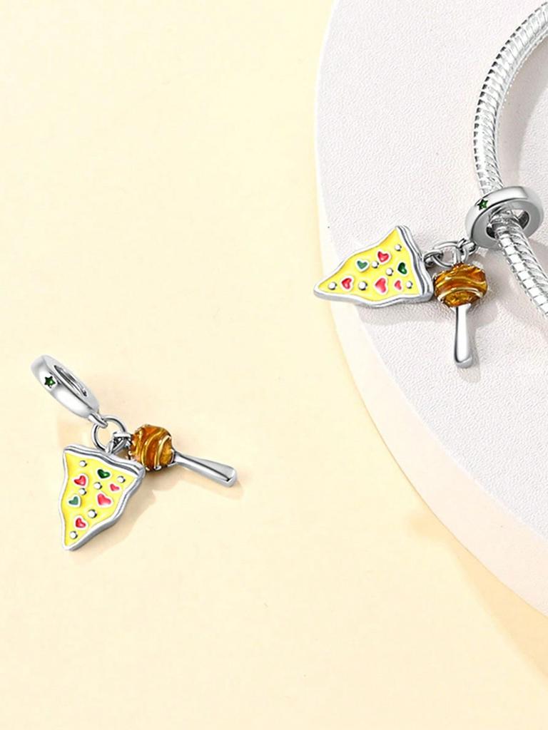 Copper Plated Original Charms Delicious Donut Cupcakes Beads Fit Bracelet Women'S Jewelry Gift