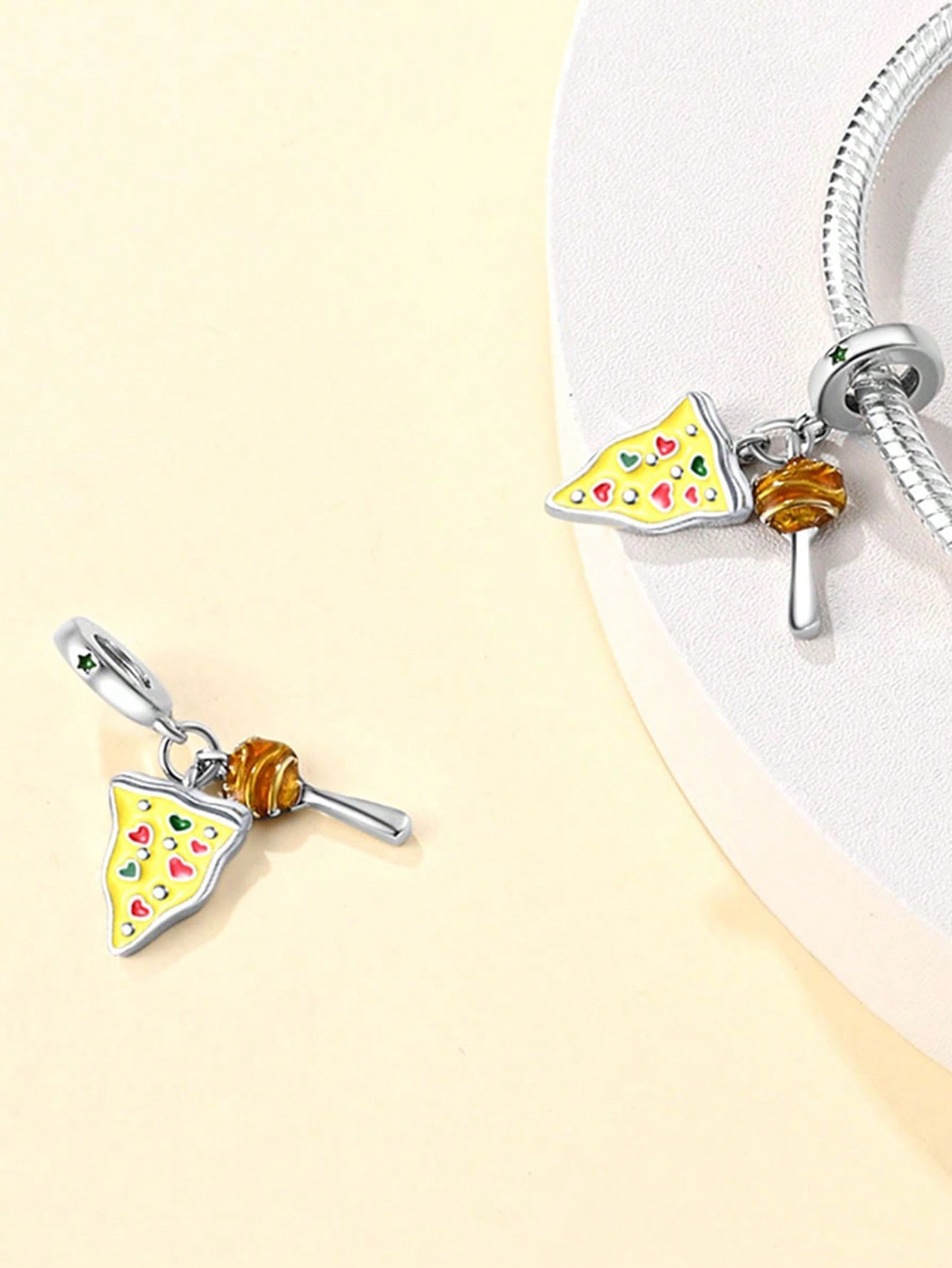 

Charms Plata Delicious Donut Cupcakes Beads Charm Copper Plated Fit Charms Original Bracelet For Jewelry Making Diy Charm