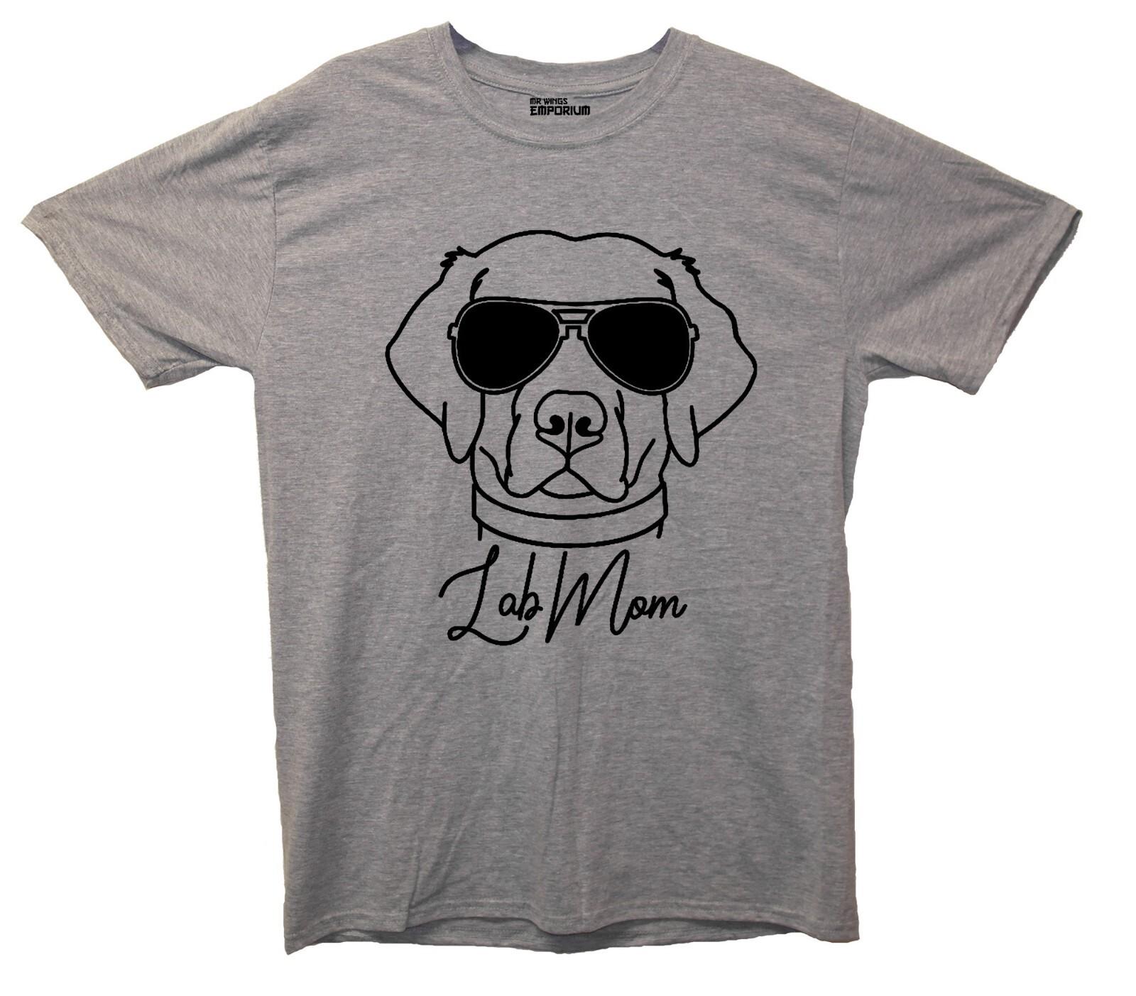 Cool Lab Mom Printed T-Shirt Mothers Day Gift, Dogs, labrador, shades S разноцветный