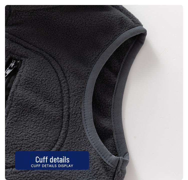 Children's Autumn/Winter Fleece Stand-Up Collar Vest - Unisex Sleeveless Jacket