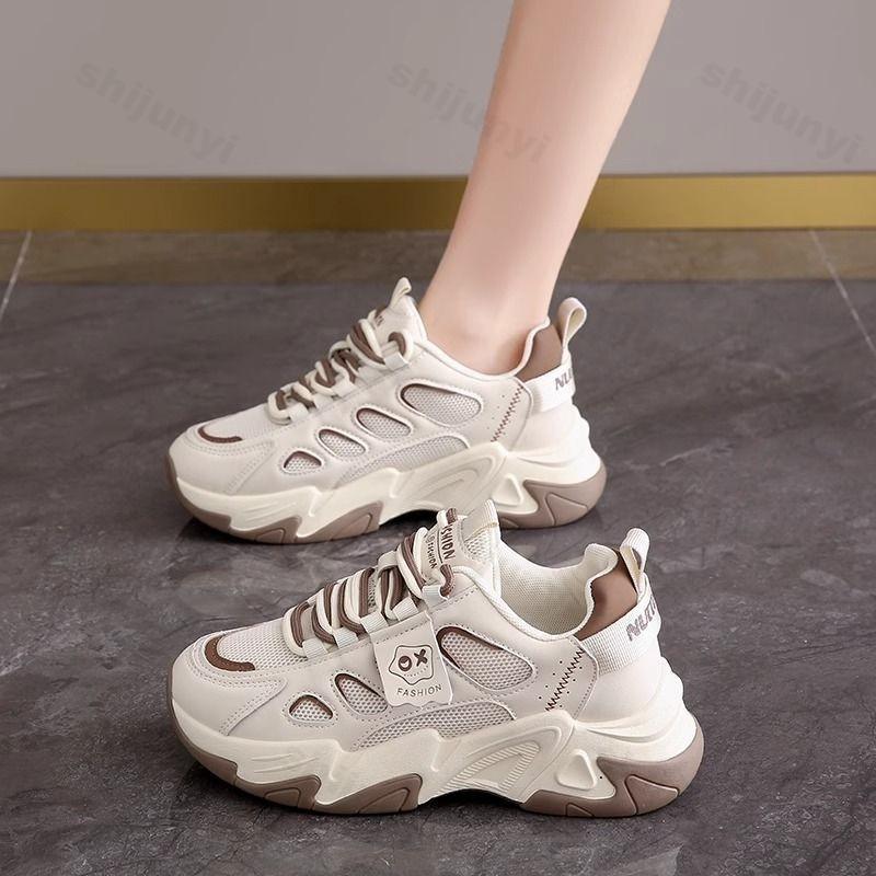 Women's Casual Sneakers Spring Summer New Comfortable Breathable Mesh Soft Sole Platform Shoes Fashion Versatile Sport Shoes