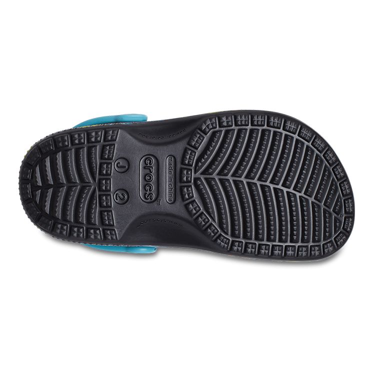 Crocs Classic Durable Clogs Kids Footwear Black Multicolor 206995-4SW