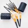 Star Motion Beginner Makeup Brush Set: Soft Hair Powder, Eyeshadow, Blush, and Highlight Brushes.