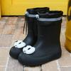Winter Rain Shoes Women's Fashion Models Outside Men's Non-slip Waterproof Padded Rain Boots Mid-calf Children's Rain Shoes