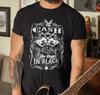ZX Sommer Heißer Verkauf Johnny Cash T-Shirt Der Mann im Schwarzen Hemd Herren Rundhals Kurzarm T-Shirt