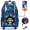 Anime Skull Print Large Capacity Backpack for Teens Students Casual Travel Daypack Lightweight Waterproof