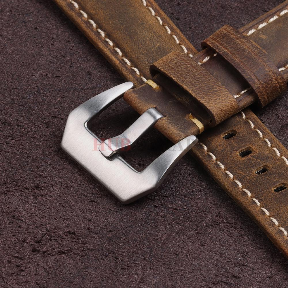 20mm 22mm 24mm 26mm Kalbslederband Crazy Horse Uhrenarmband für Panerai für Omega Uhrenarmband Sportarmband für Herren Damen Armband