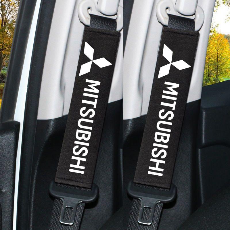 

Car Headrest Neck Pillow Seat Belt Shoulder Pads For Mitsubishi Ralliart X Lancer EX Competition Outlander Interior Accessories