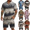 Herren Casual Leichtes Atmungsaktives Kurzarmhemd und Shorts Set