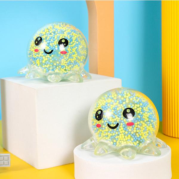 1Pcs Glowing Light Squid Vent Ball Squeeze Toys Decompression Toy Bubble Octopus Ball Stress Relief Toy Gift for Kids
