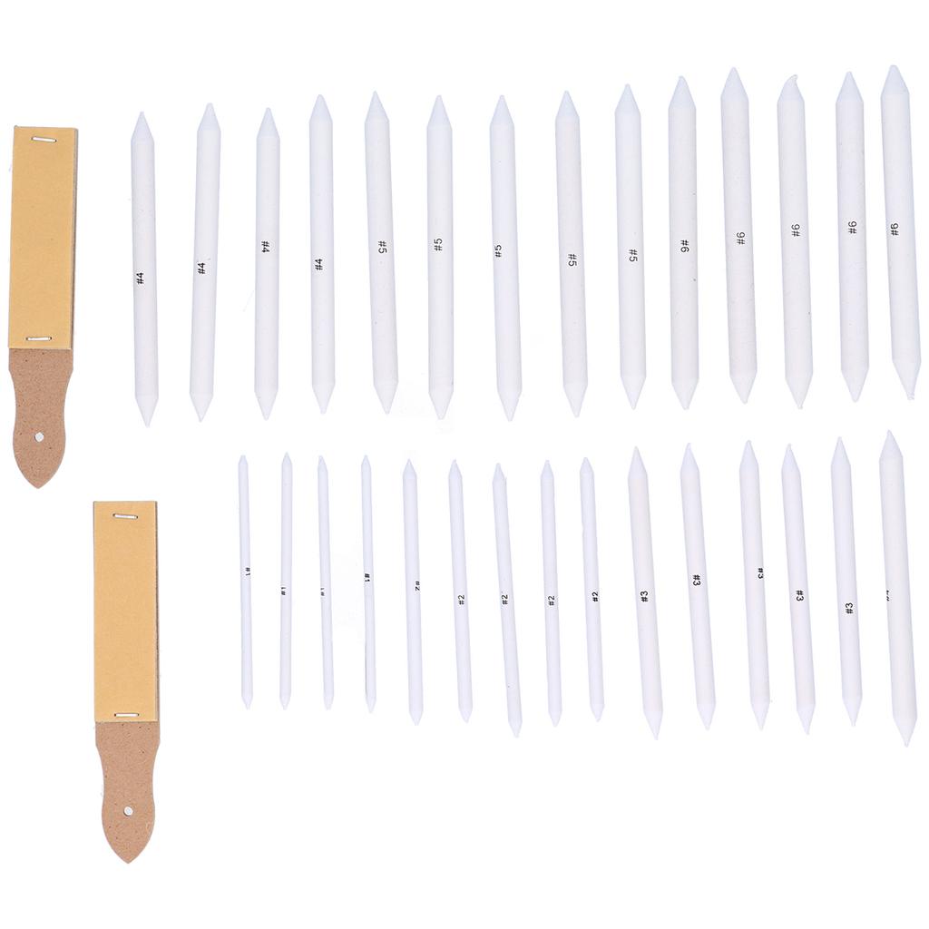 Blending Stumps and Tortillions Set Drawing Tools with 2Pcs Sandpaper Pencil Pointer for Sketch