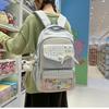 Schoolbag New High-value Japanese Ins Pain Bag Schoolbag College Style Contrasting Color Plaid Multi-compartment Backpack for Junior High School