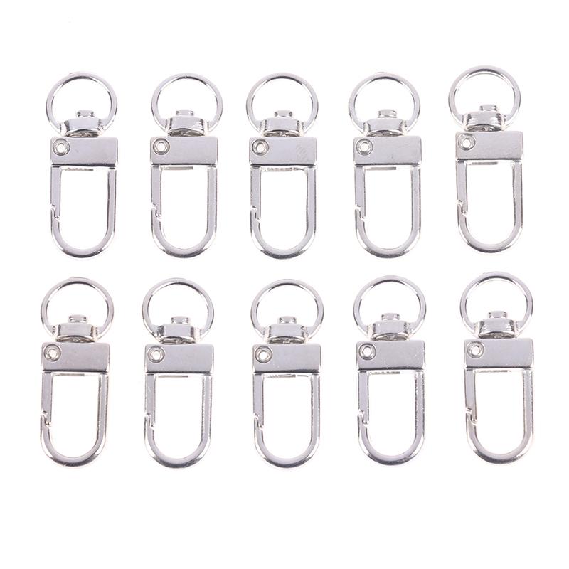 

10Pcs 13*34Mm Lobster Clasp Hooks For Necklace&Bracelet Chain Diy Jewelry Making серебряный