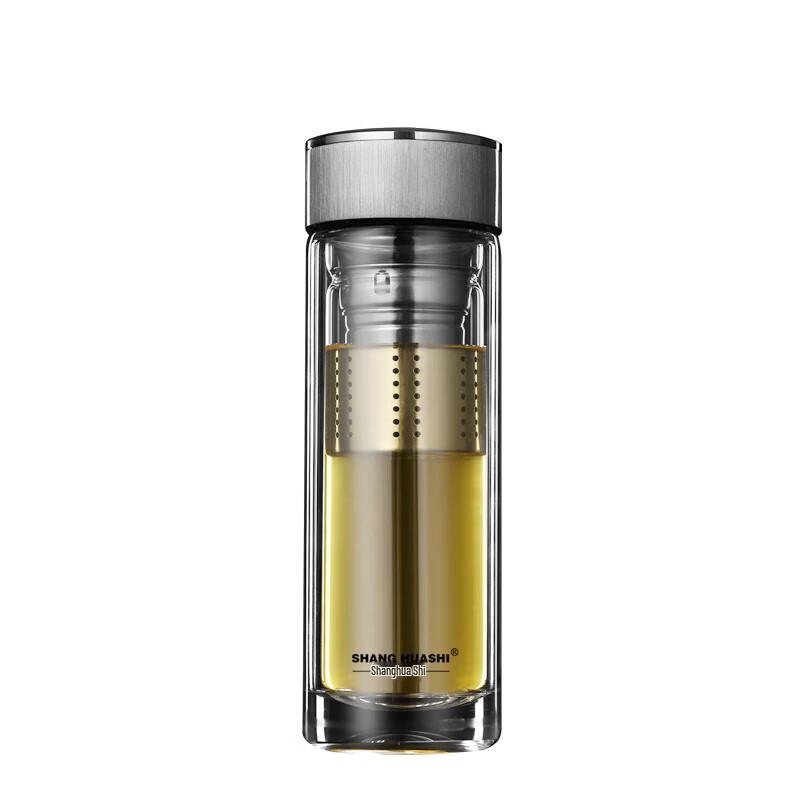 Shanghuashi 330ml Smart Temperature Display Double-Wall Glass Cup